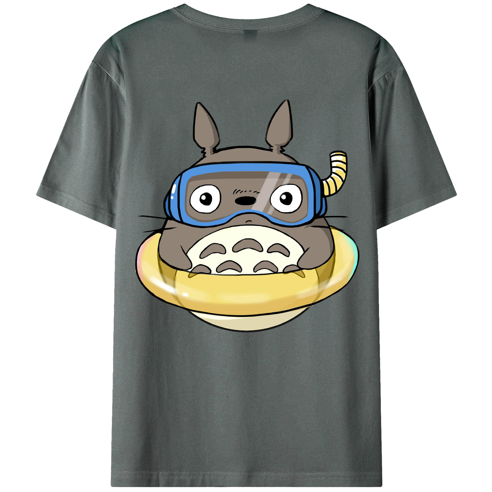 （画像用） となりのトトロ 草壁メイ 草壁サツキ My Neighbor Totoro Satsuki Kusakabe Mei Kusakabe 綿100％ メンズ半袖Tシャツ（バックプリント） 通気性